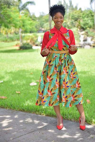 Women's African Bowtie Dress