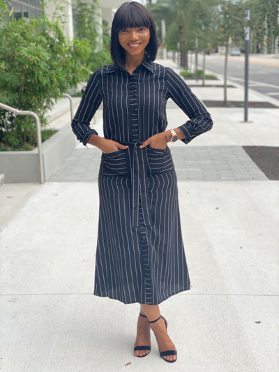 Black & White Stripe Dress